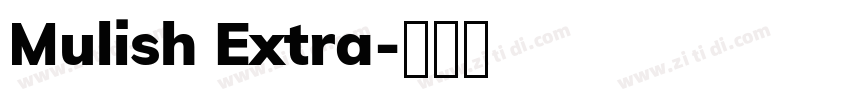 Mulish Extra字体转换